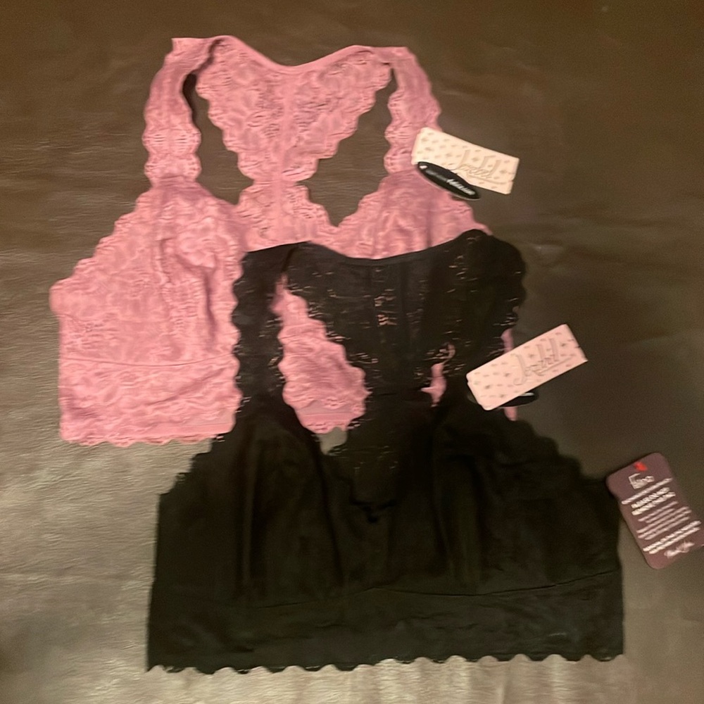 Felina Jezebel racer back wireless lace bras (2)